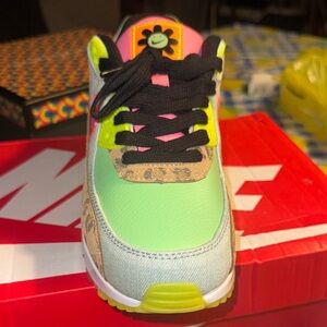 Jordan Kids Sneakers in Green, Pink, and Yellow